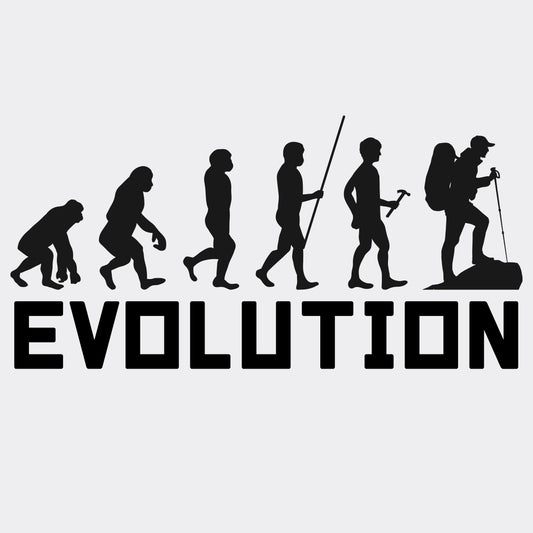 Evolution | schwarzes T-Shirt 100% Baumwolle