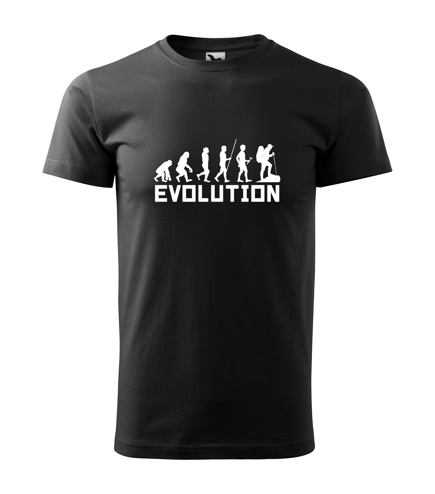 Evolution | schwarzes T-Shirt 100% Baumwolle