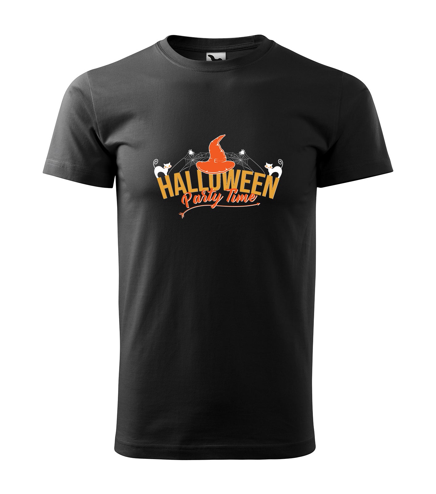 Halloween Party Time | Schaurig schwarzes T-Shirt, 100% Baumwolle