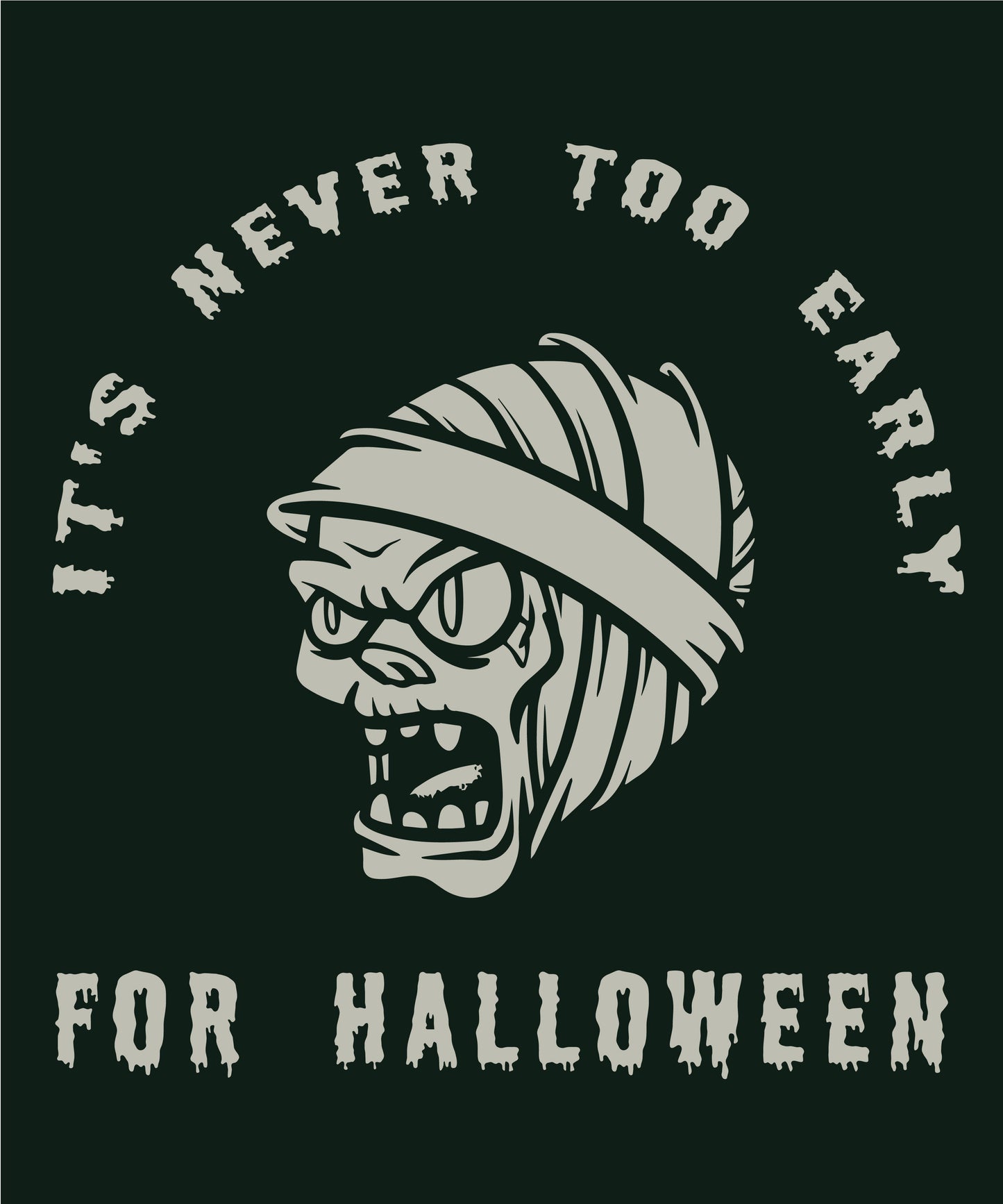 Es ist nie zu früh für Halloween | Schaurig schwarzes T-Shirt, 100% Baumwolle
