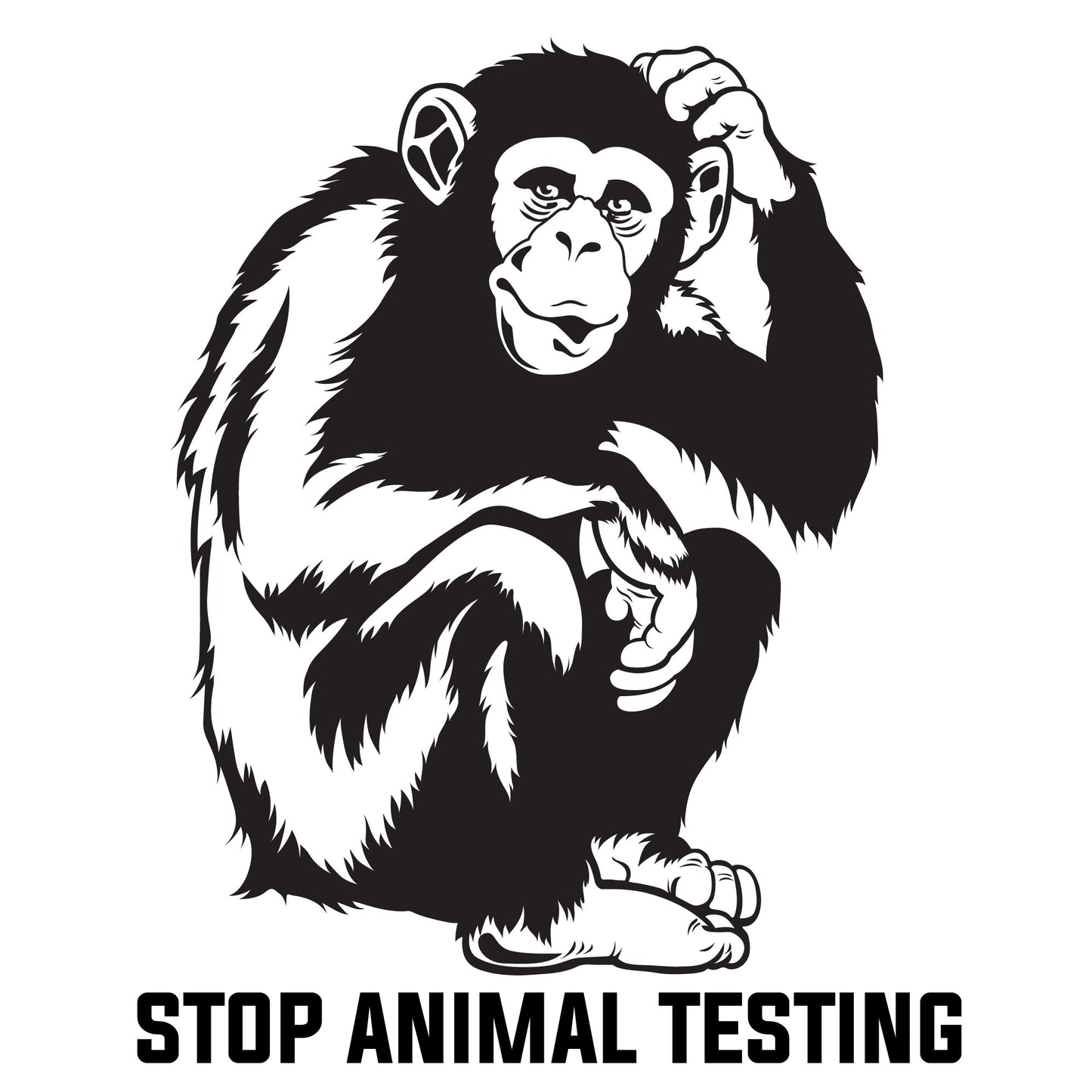 Stoppt Tierversuche - Stop Animal Testing! | Schwarzes T-Shirt, 100% Baumwolle