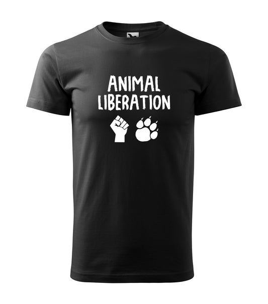 Animal Liberation - Für Recht und Freiheit von Tieren | Schwarzes T-Shirt, 100% Baumwolle