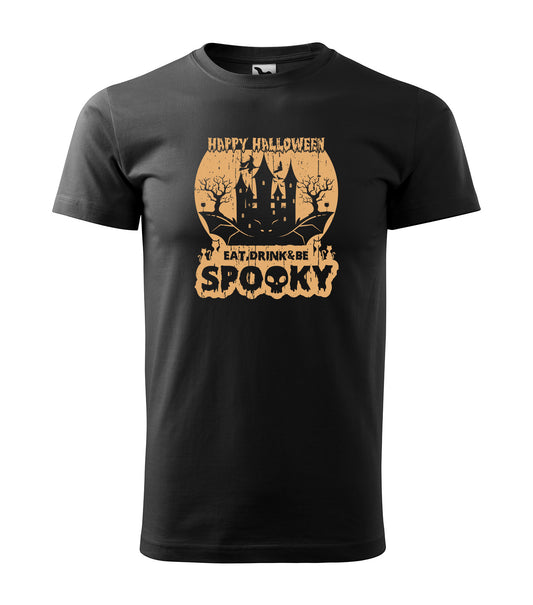 Be Spooky - Happy Halloween!  | Schaurig schwarzes T-Shirt, 100% Baumwolle