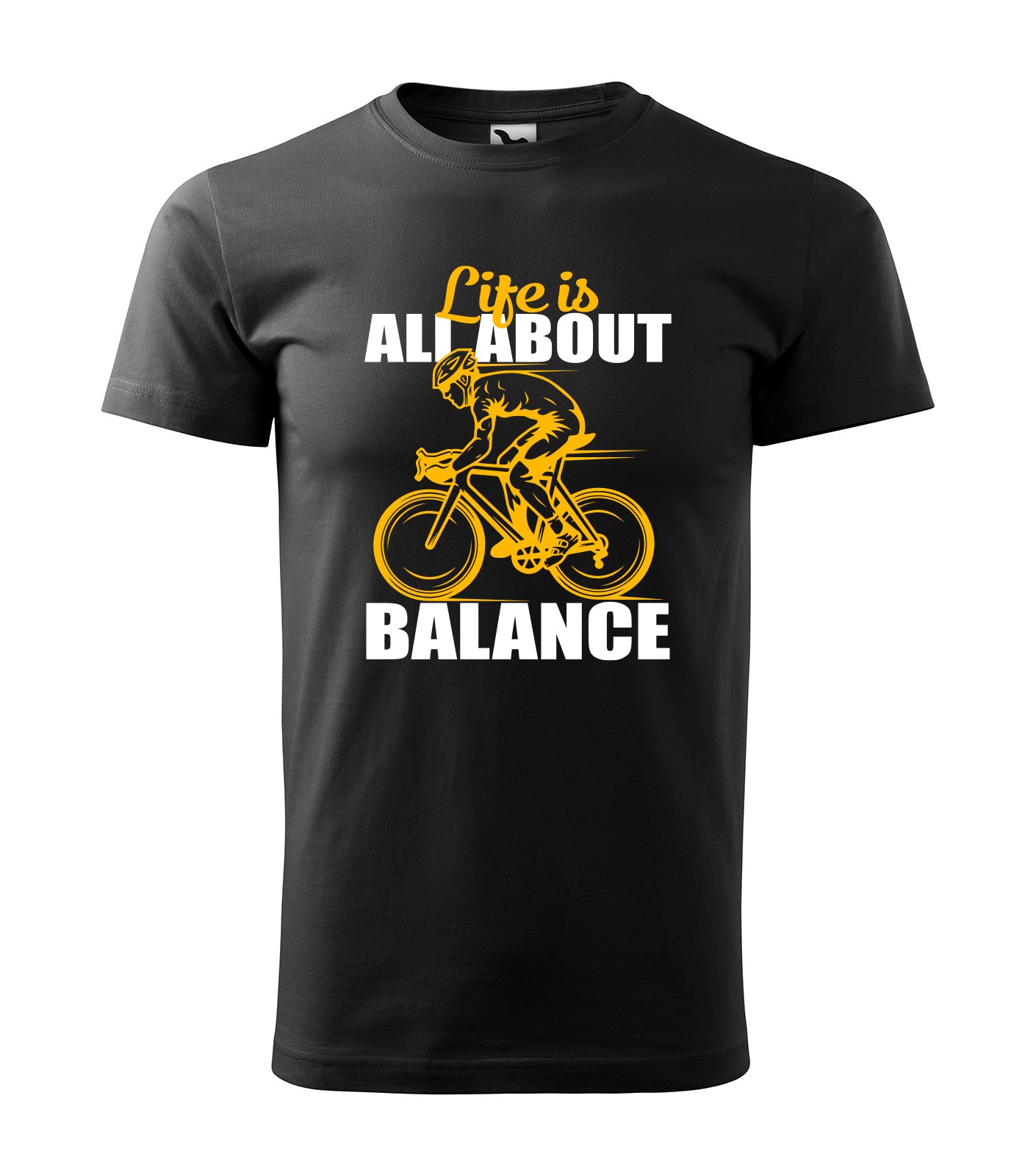 Life is All About Balance T-Shirt | Schwarzes T-Shirt, 100% Baumwolle