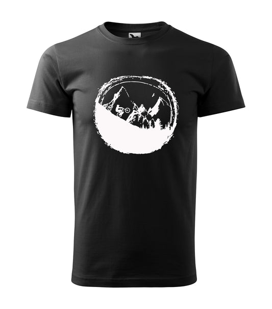 Schwarzes Mountain Escape T-Shirt – Für Abenteurer auf zwei Rädern!